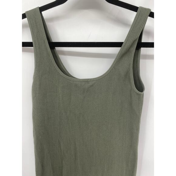 New Forever 21 Women S/M Compression Leotard gray Sleeveless ribbed Jumpsuits - Picture 5 of 5